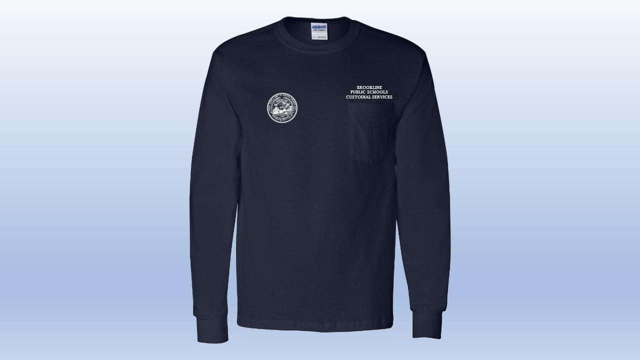 BPS Navy Long Sleeve T-Shirt with POCKET